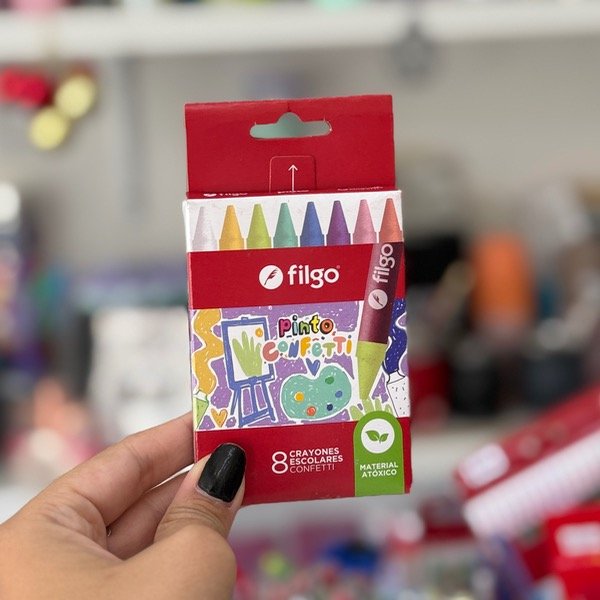 Producto - Caja Crayones x8 FILGO Confetti 6881
