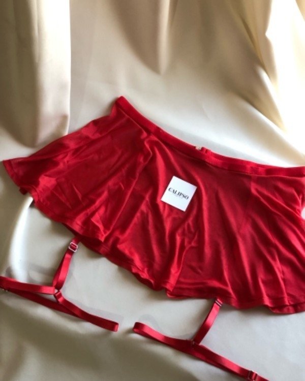 Producto - POLLERA DE TUL ROJA CON LIGUERO DE PIERNAS
