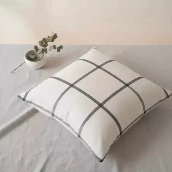 Producto - ALMOHADON TUSOR RAYADO CUADROS 40X40