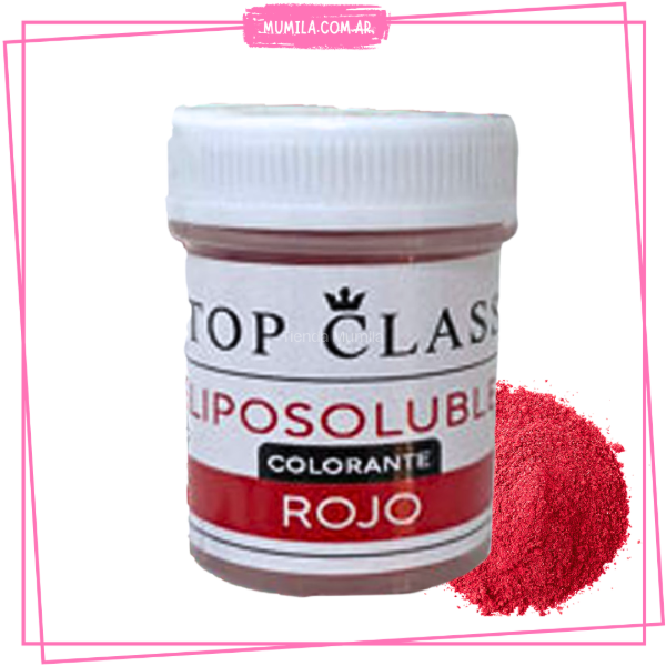 Producto - Colorante Rojo en polvo para chocolate TOP CLASS 5gr