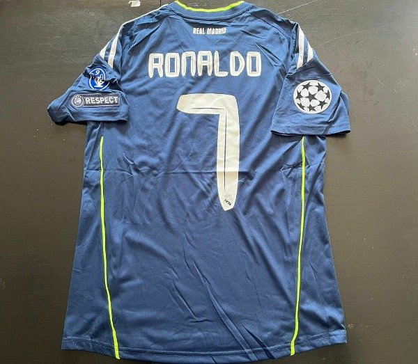 Camiseta Real Madrid Retro azul 2012 2013 Cristiano Ronaldo IMPORTADA ...