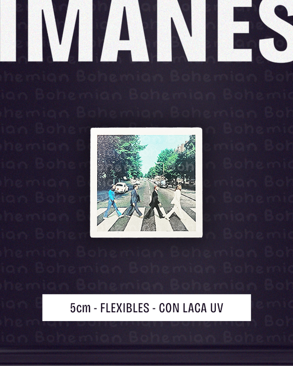 Producto - Iman ABBEY ROAD con LACA UV - The Beatles