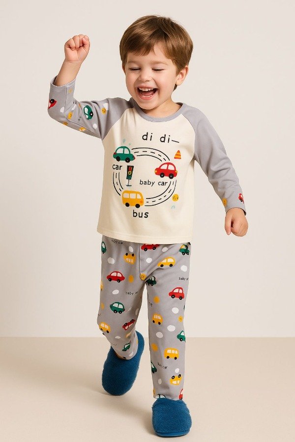 Producto - Art. 820225 - DOLEMISO - Pijama Largo de Modal CARS Niño Gris