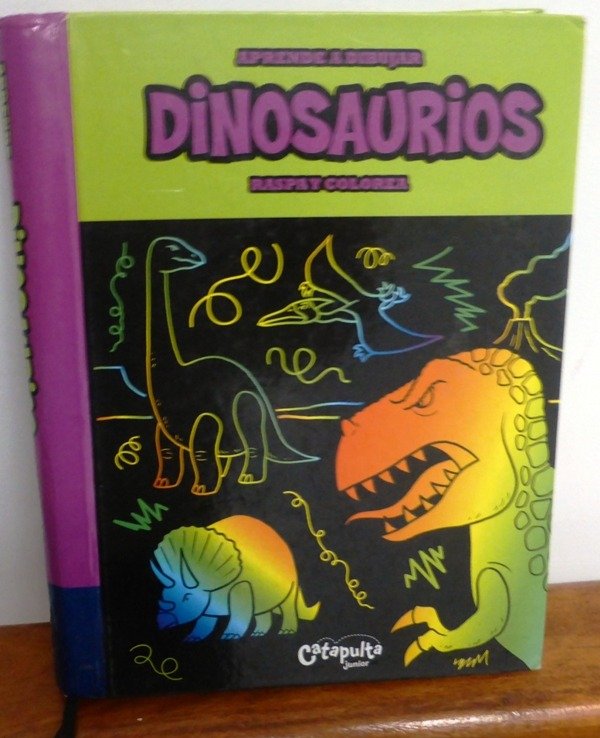 Producto - APRENDE A DIBUJAR DINOSAURIOS - RASPA Y COLOREA - CATAPULTA JUNIOR - 2016