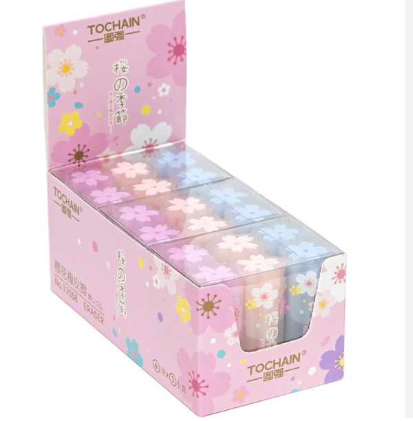 Producto - pack de gomas de borrar en forma de flor 18 piezas