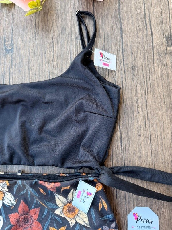 Producto - TOP de malla 3 en 1 Lycra - Negro Liso