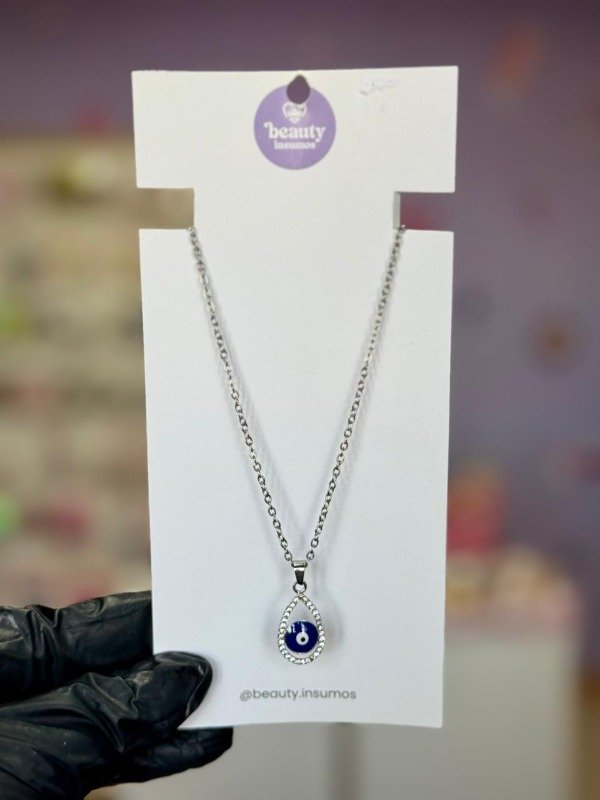 Producto - Cadenita ojo turco plateada