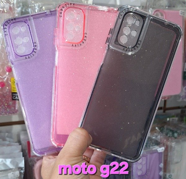 Producto - Fundas glitter reforzadas. Moto g22