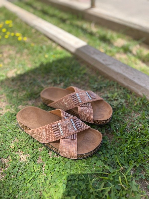 Producto - Sandalias Mora Brillo Nude