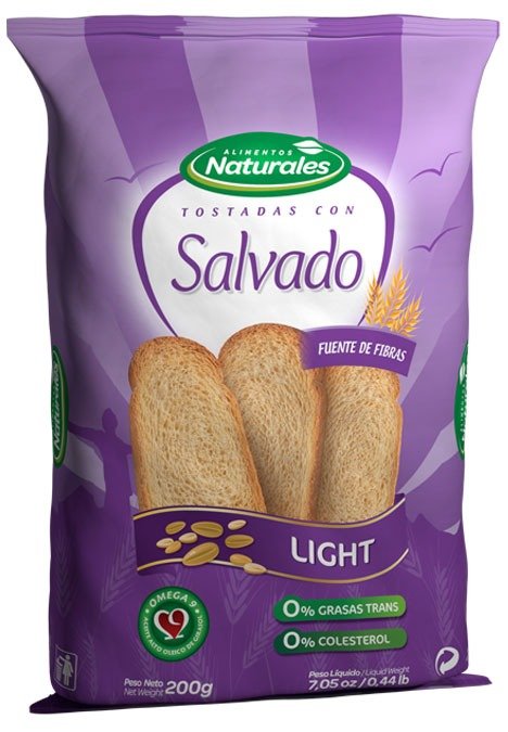 Producto - Tostadas Salvado Light 200g. Caja x 12 u