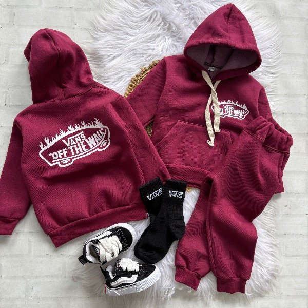 Producto - Conjunto vans bordo talles hasta 3 años