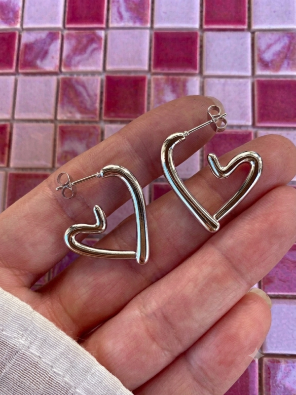 Producto - Aros corazón irregular