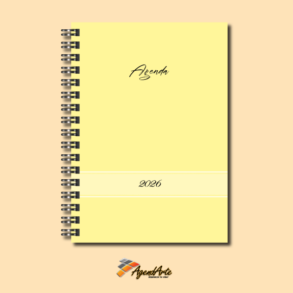 Producto - Agenda 2026 - Tapa Dura A5 - Vista Diaria - Amarillo