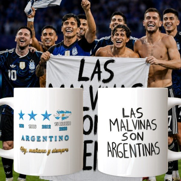 Producto - Plantilla para taza de la camiseta de la selección Argentina WC2026 las malvinas - 6