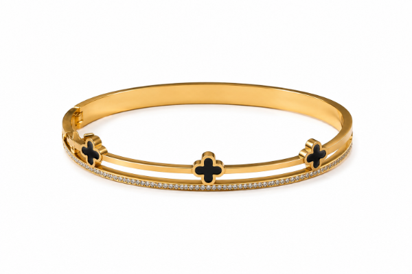 Producto - PULSERA MINI TREBOLES Y BRILLOS