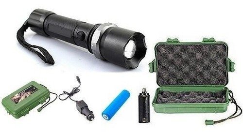 Producto - LINTERNA TACTICA RECARGABLE EN ESTUCHE ESTANCO