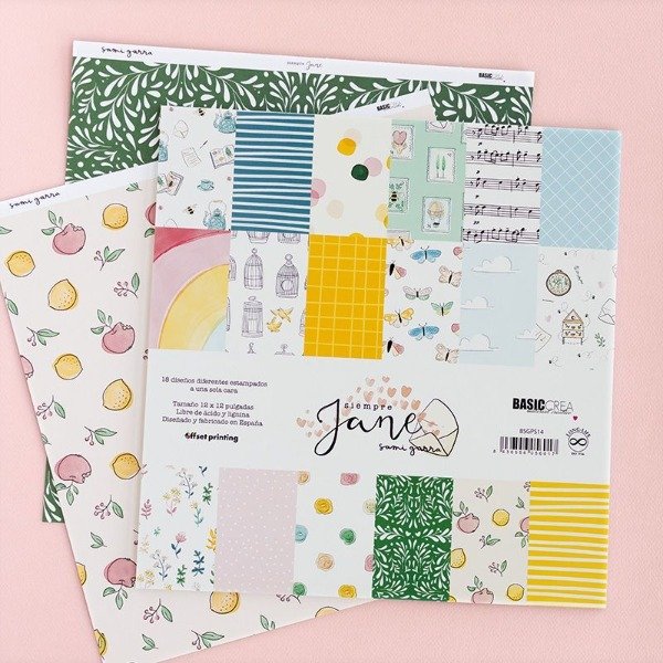 Producto - Sami Garra Siempre Jane Papeles 12x12" / 30,5x30,5 cm simple faz
