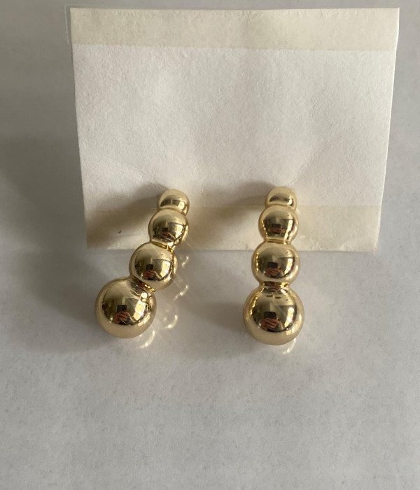 Producto - Aros esferas doradas por par