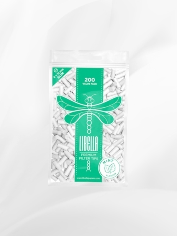 Producto - FILTRO LIBELLA SLIM LONG MINT X 200 unidades (CAJA X 15 bolsitas)
