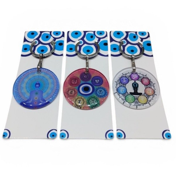 Producto - LLAVERO OT VIDRIO 7 CHAKRAS - 6666