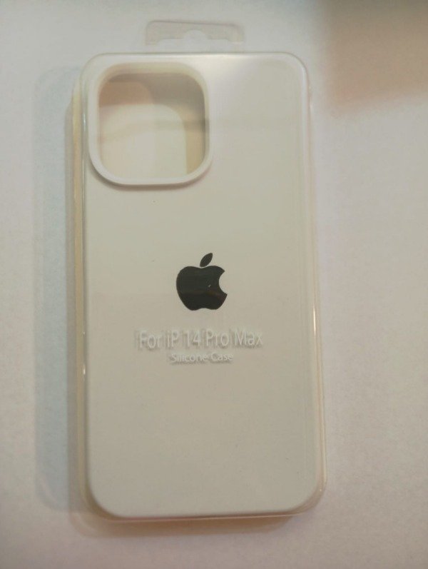 Producto - Funda Silicone Case Blanco Logo para iPhone 14 Pro Max