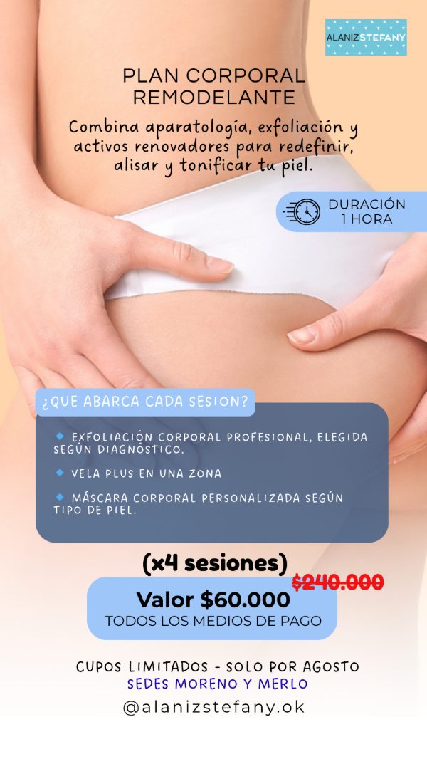Producto - PLAN CORPORAL REMODELANTE X4 sesiones