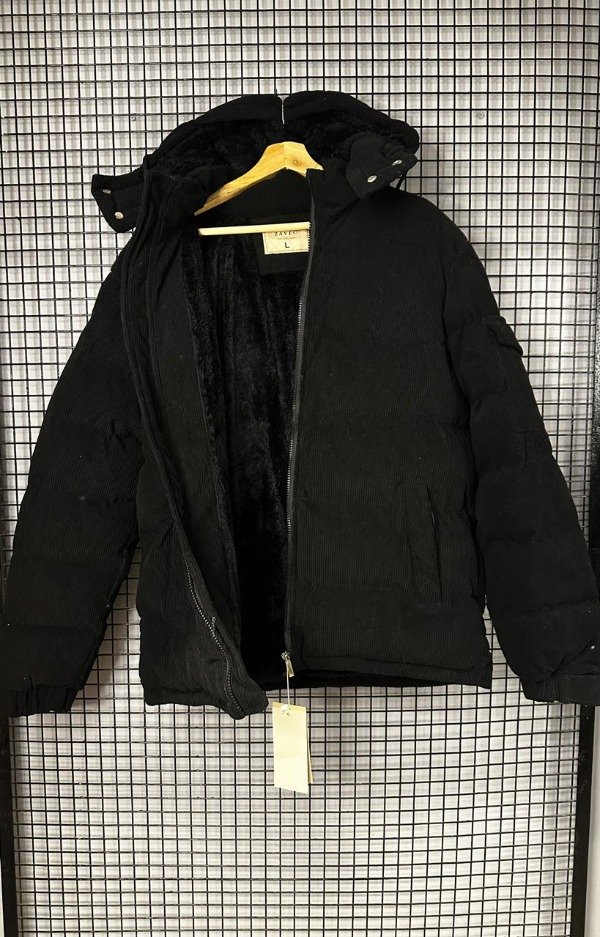Producto - Campera Corderoy Premium con Interior Abrigado Negra