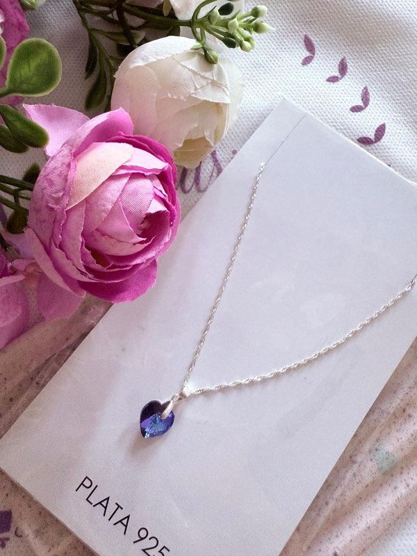 Producto - Collar corazón violeta