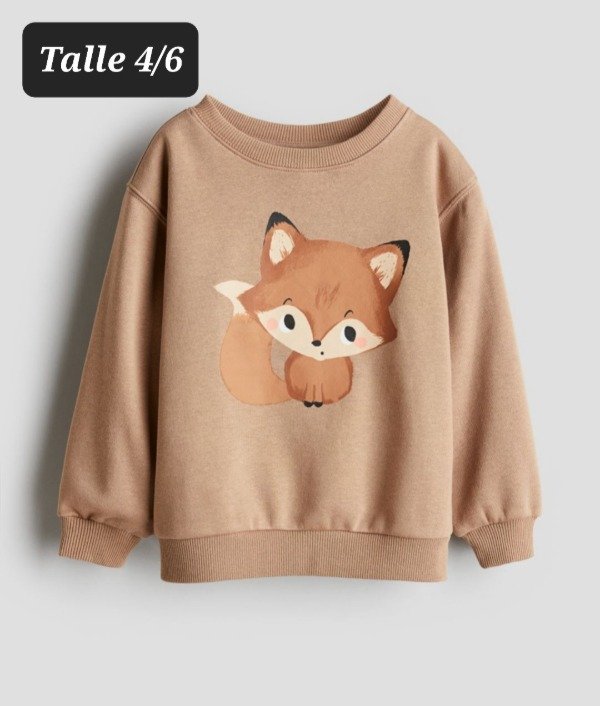 Buzo con friza HyM talle 4/6 ardilla