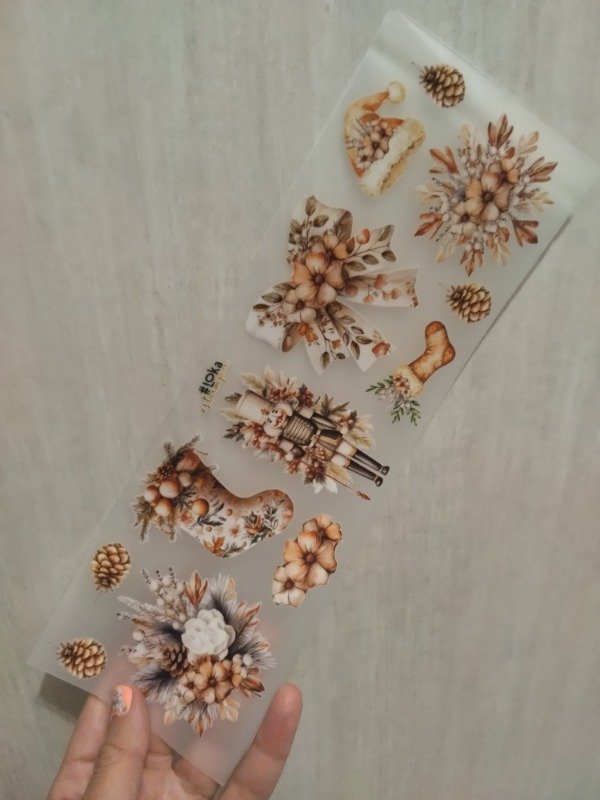 Producto - Estampas Termotransferibles 10x29cm Navidad #76