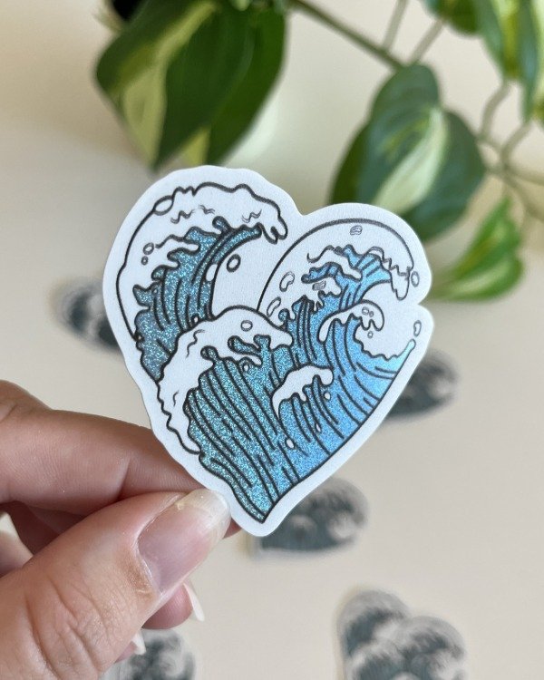 Producto - Sticker Arena UV - Corazón Mar