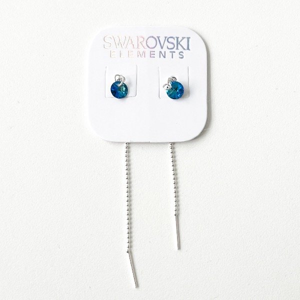 Producto - Aros Aguja Rivoli Blue