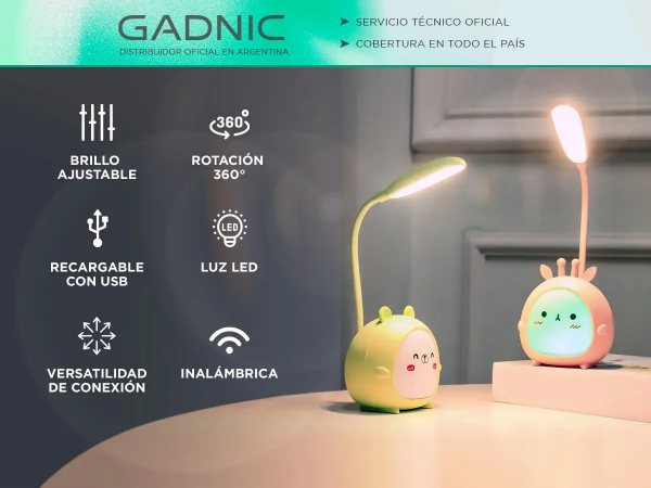 Producto - Luz De Noche Velador Led Infantil -Gadnic (Luna037R) - 1