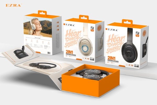 Producto - Auricular Bluetooth Ezra 2 En 1 Parlante Inalámbrico Premium BW100. - 1
