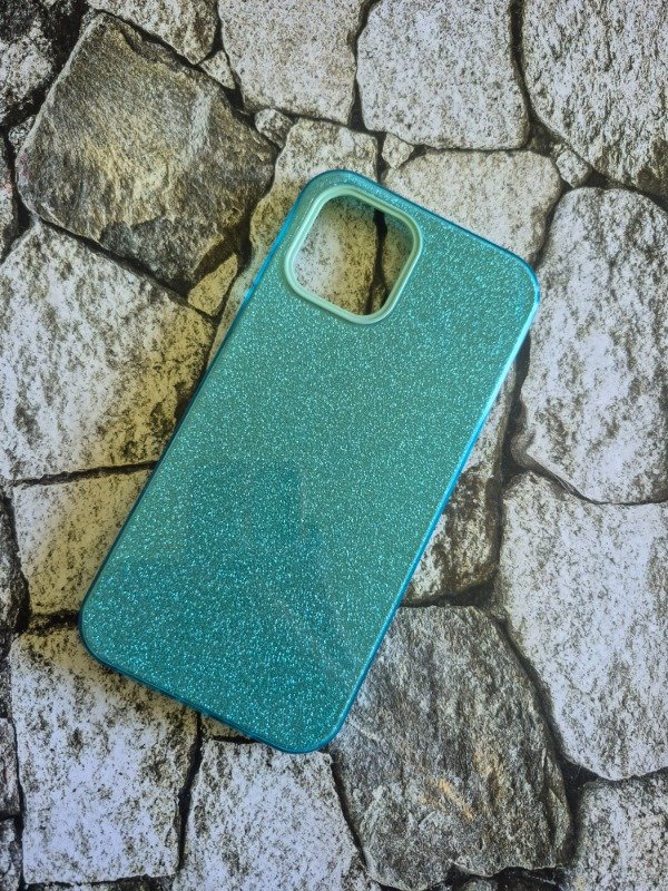 Producto - Funda rigida glam Iphone 12 pro max celeste