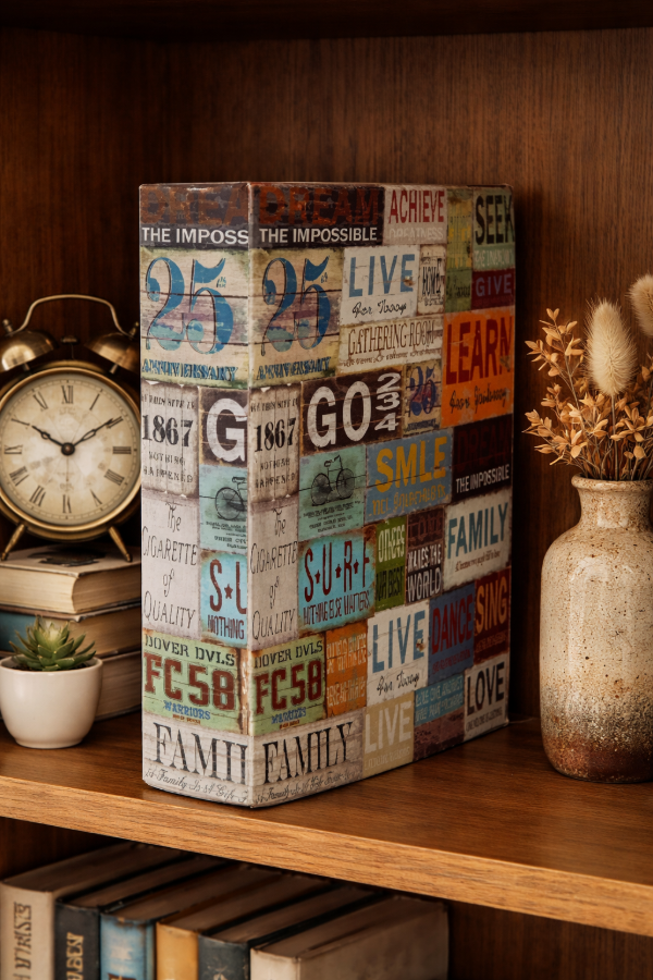 Producto - Caja Libro De Madera 30 X 20 Cm