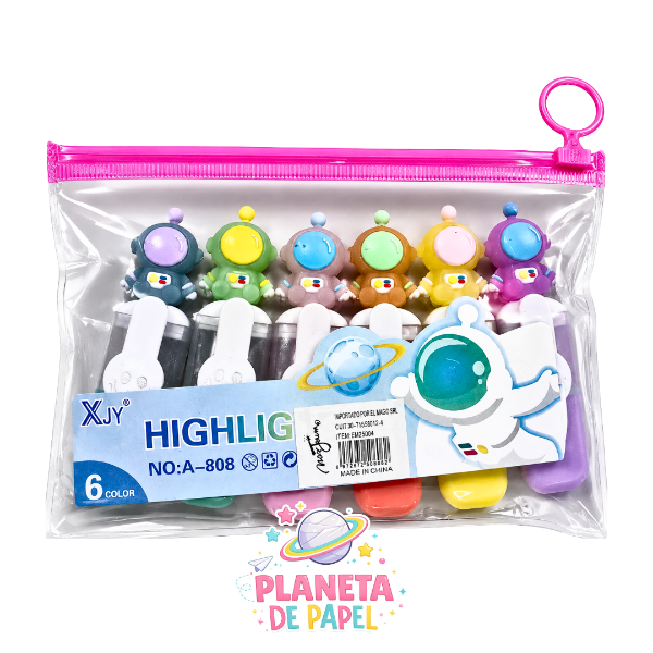 Producto - Resaltador mini x 6 en estuche