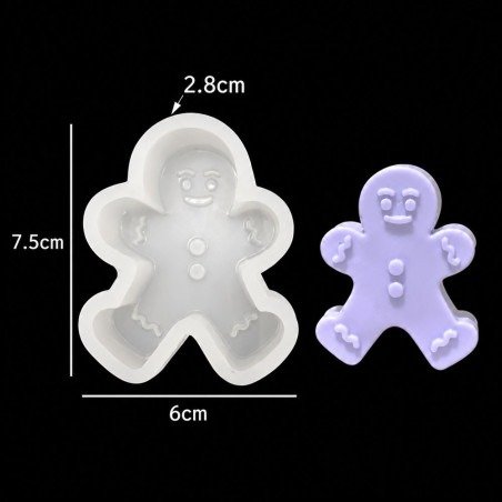 Producto - Molde muñeco de gengibre para velas o resina - 2