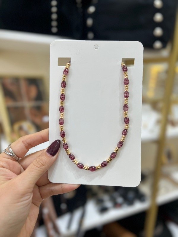 Producto - Collar canutillos lila