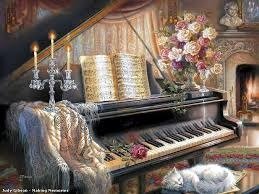 Producto - DIAMOND PAINTING 20X20 PIANO CON GATITO DURMIENDO
