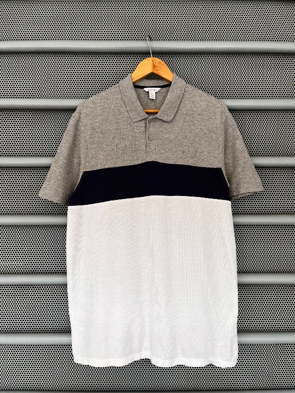 Producto - CHOMBA DE PIQUÉ CALVIN KLEIN TRICOLOR (M)
