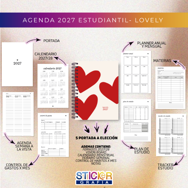 Producto - Agenda 2027 Estudiantil Lovely