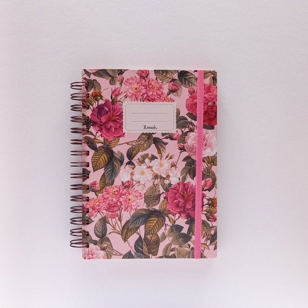 Producto - Agenda 2026 Anillada a5 (15x21cm) Dos días por página - Floral de Rosas