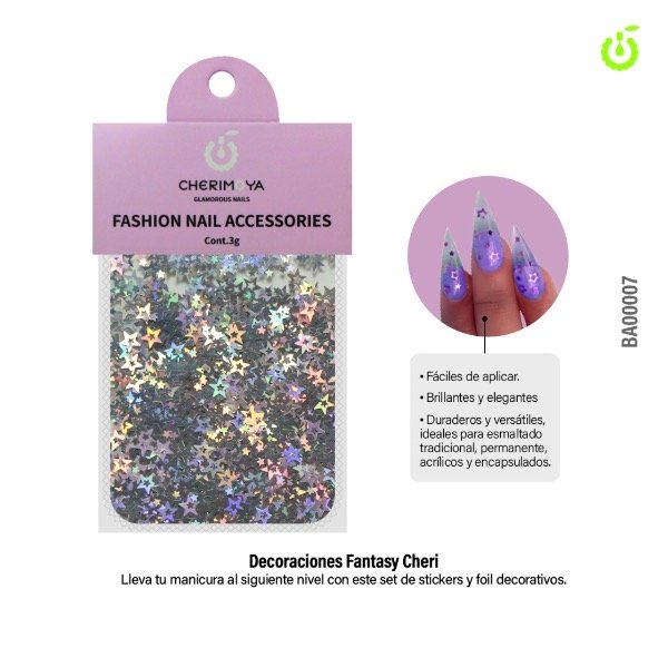 Producto - Deco Estrellas para Encapsular Holográfico Cherimoya