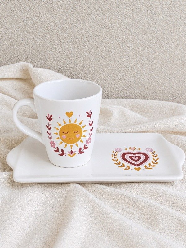 Producto - Mamá Boho Taza + Bandeja