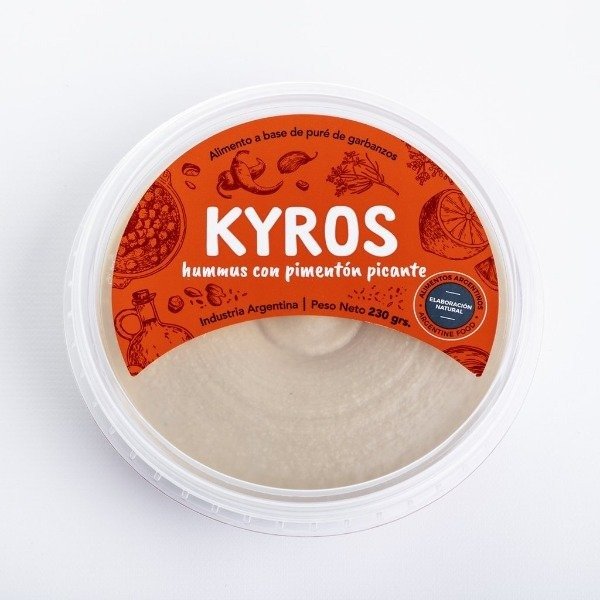 Producto - Hummus x 230g sabor Pimentón Picante APTO KOSHER - Kyros