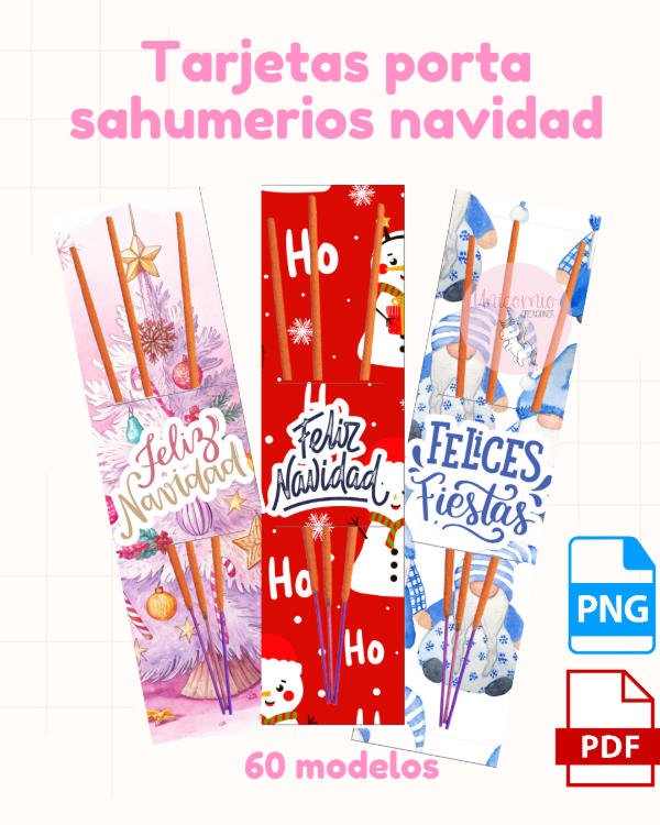 Producto - Tarjetas porta sahumerios navidad