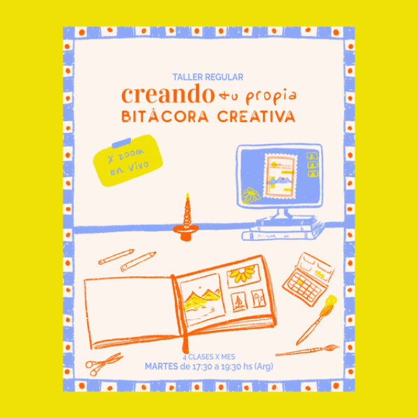 Producto - Taller Online mensual - Creando tu Propia Bitácora Creativa - en vivo