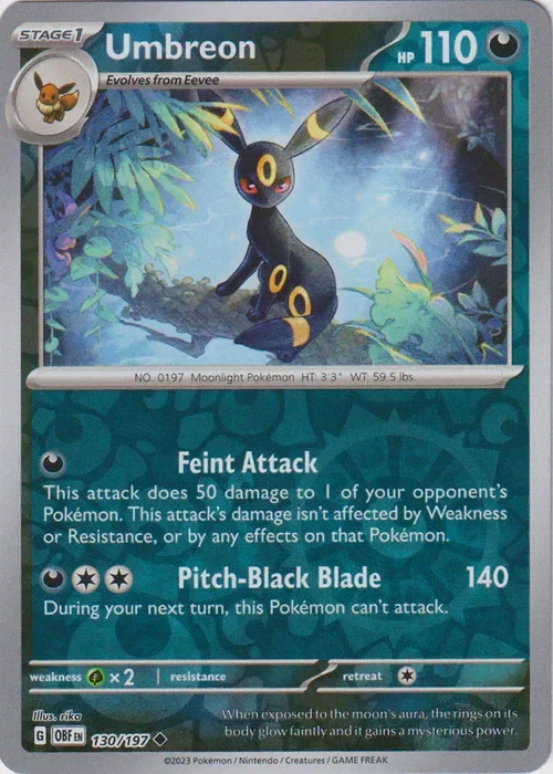 Producto - Umbreon - 130/197 - Obsidian Flames - Reverse Holo