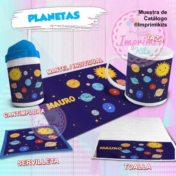 Producto - Plantillas Para Sublimar Diseños Set de Jardín Planetas